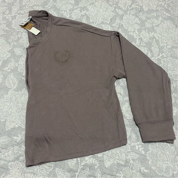 Victoria’s Secret PINK Cozy Knit Long Sleeve Sleep Shirt Iced Coffee Size Large - Picture 7 of 7